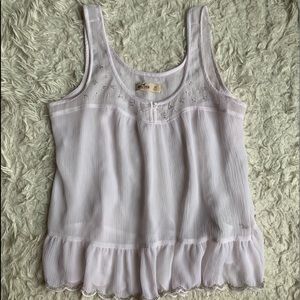 Sheer white tank top